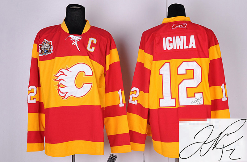 Flames 12 Iginla Red Signature Edition Jerseys