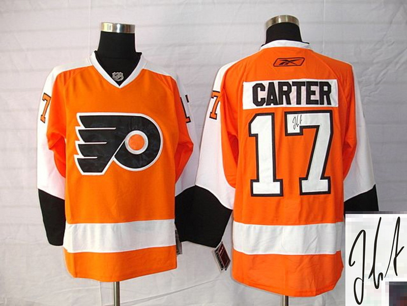 Flyers 17 Carter Orange Signature Edition Jerseys