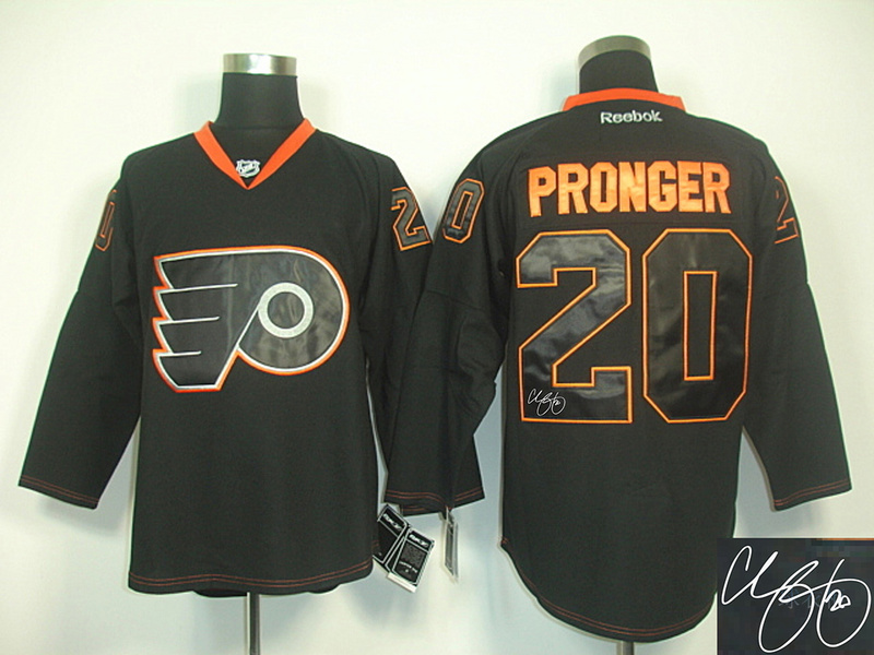 Flyers 20 Pronger Black Ice Signature Edition Jerseys