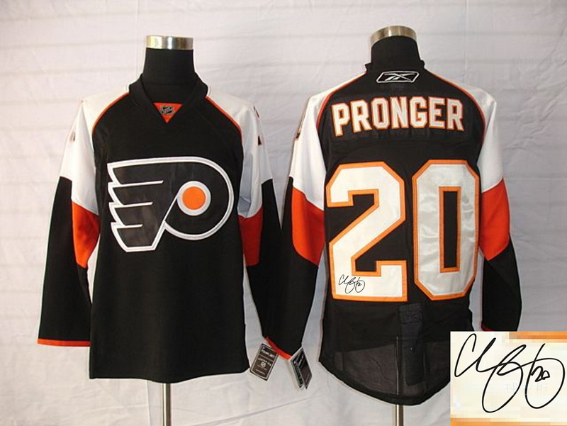 Flyers 20 Pronger Black Signature Edition Jerseys
