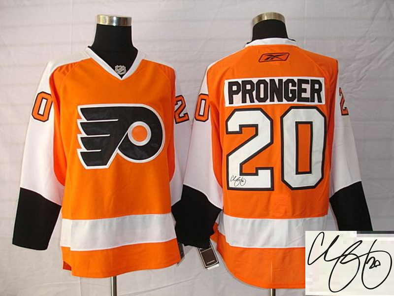 Flyers 20 Pronger Orange Signature Edition Jerseys