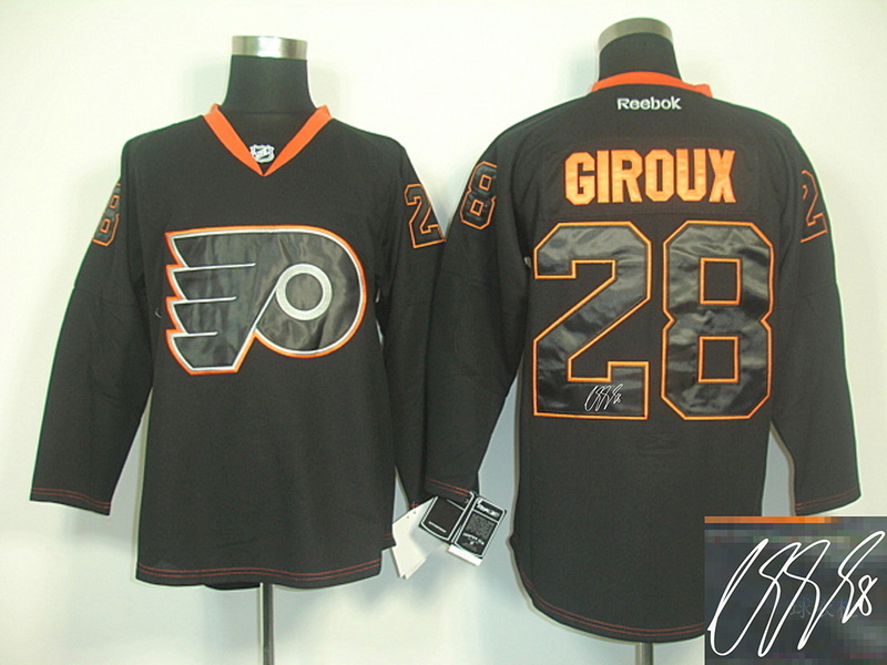Flyers 28 Giroux Black Signature Edition Jerseys