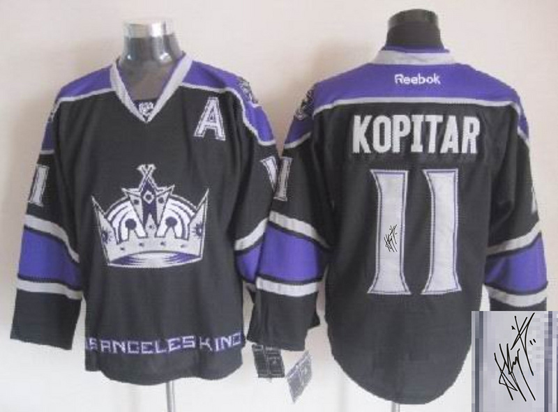 Kings 11 Kopitar Black Signature Edition Jerseys - Click Image to Close