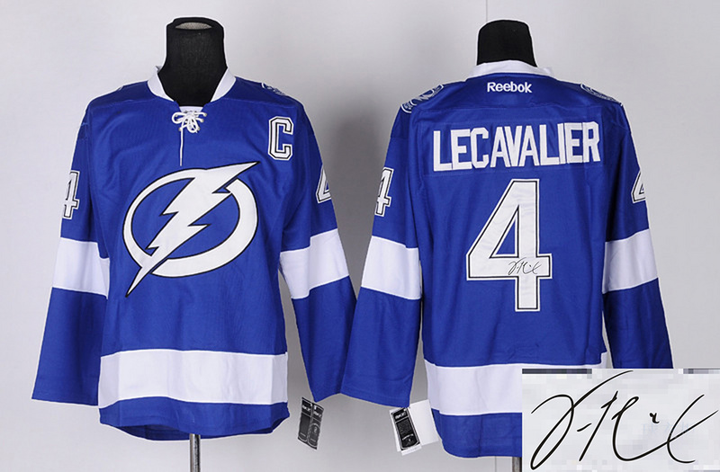 Lightning 4 Lecavalier Blue Signature Edition Jerseys