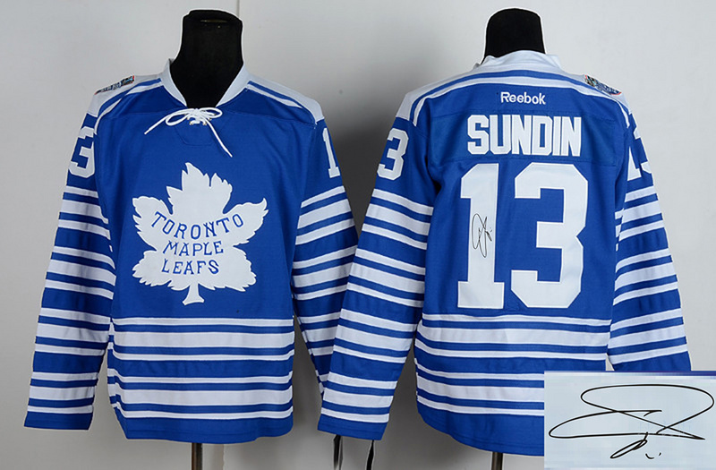 Maple Leafs 13 Sundin Blue 3rd Signature Edition Jerseys