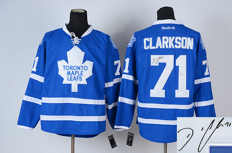 Maple Leafs 71 Clarkson Blue Signature Edition Jerseys - Click Image to Close