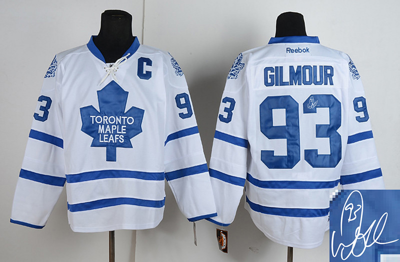 Maple Leafs 93 Gilmour White Signature Edition Jerseys