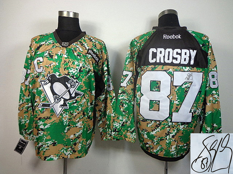 Penguins 87 Crosby Camo Signature Edition Jerseys