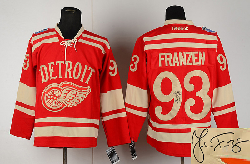 Red Wings 93 Franzen Red Winter Classic Signature Edition Jerseys