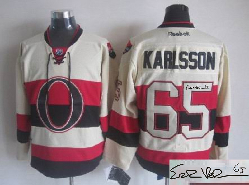 Senators 65 Karlsson Cream Signature Edition Jerseys
