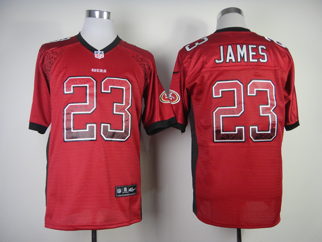 Nike 49ers 23 James Red Drift Elite Jerseys