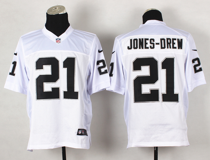 Nike Raiders 21 Jones Drew White Elite Jersey