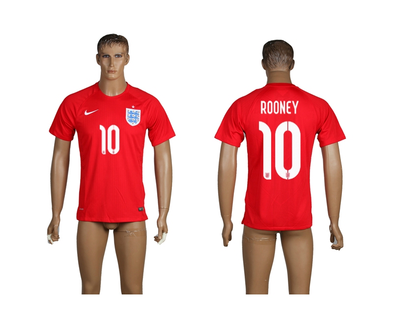 2014 World Cup England 10 Rooney Away Thailand Jerseys