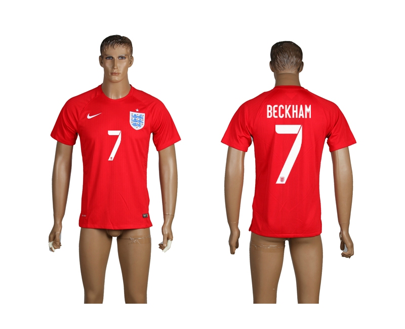 2014 World Cup England 7 Beckham Away Thailand Jerseys
