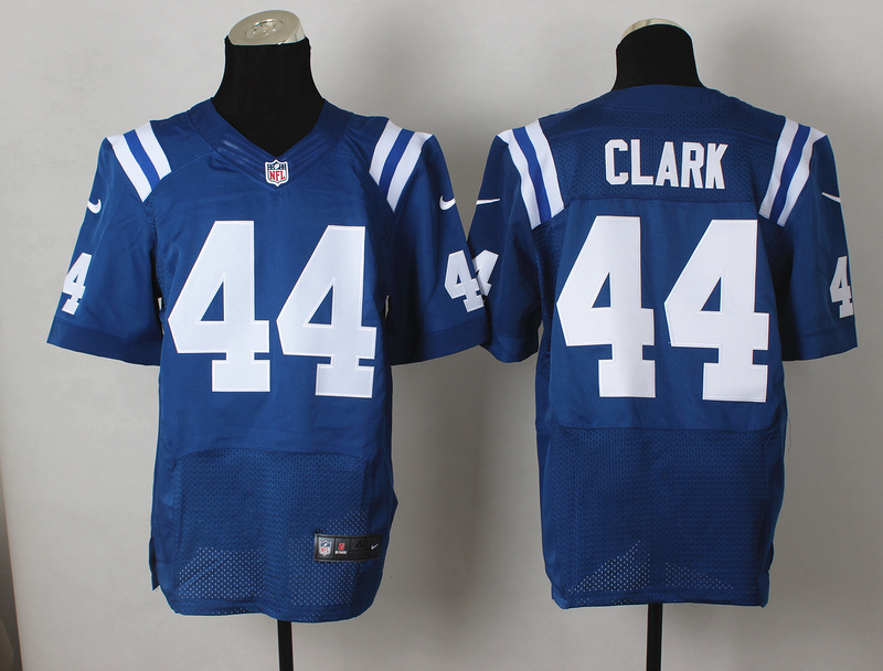 Nike Colts 44 Clark Blue Elite Jersey