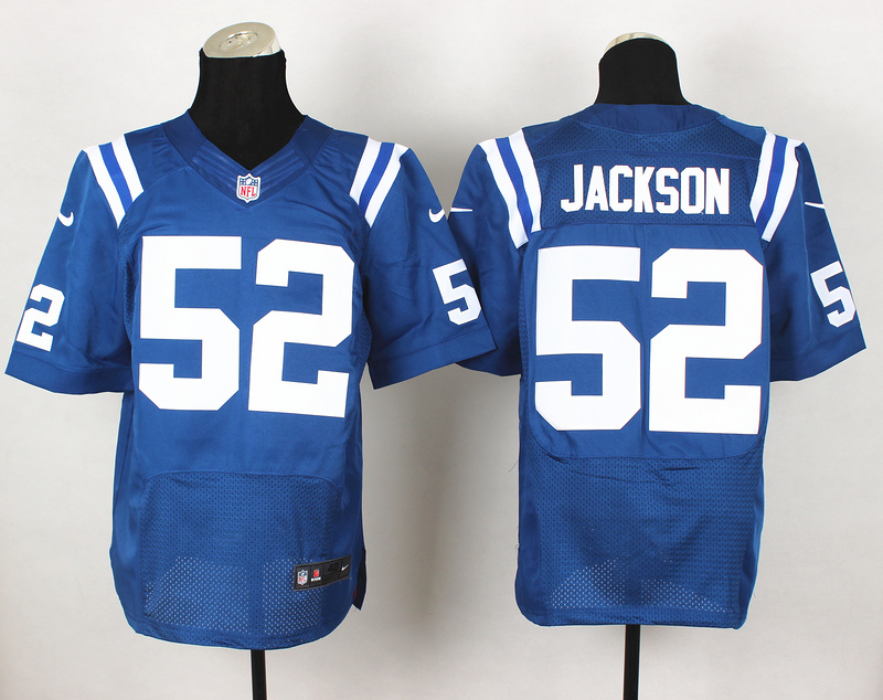 Nike Colts 52 Jackson Blue Elite Jersey