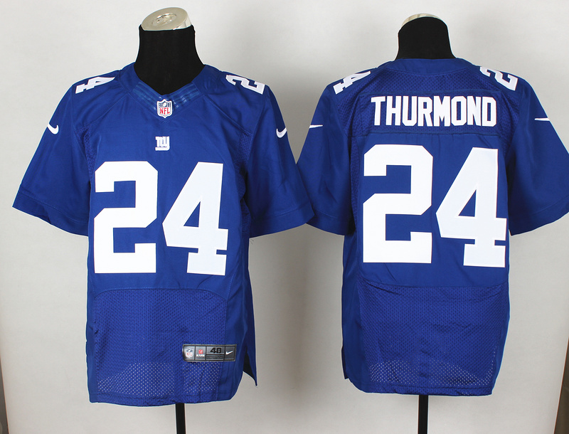 Nike Giants 24 Thurmond Blue Elite Jersey Nike Giants 24 Thurmond Blue Elite Jersey
