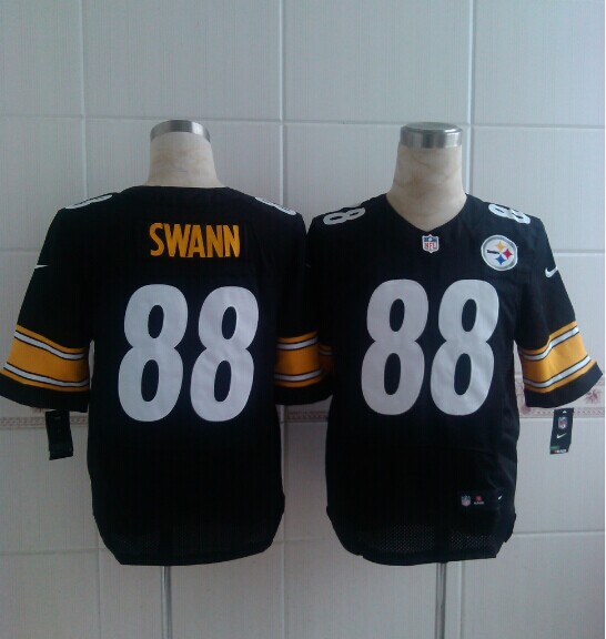 Nike Steelers 88 Swann Black Elite Jerseys