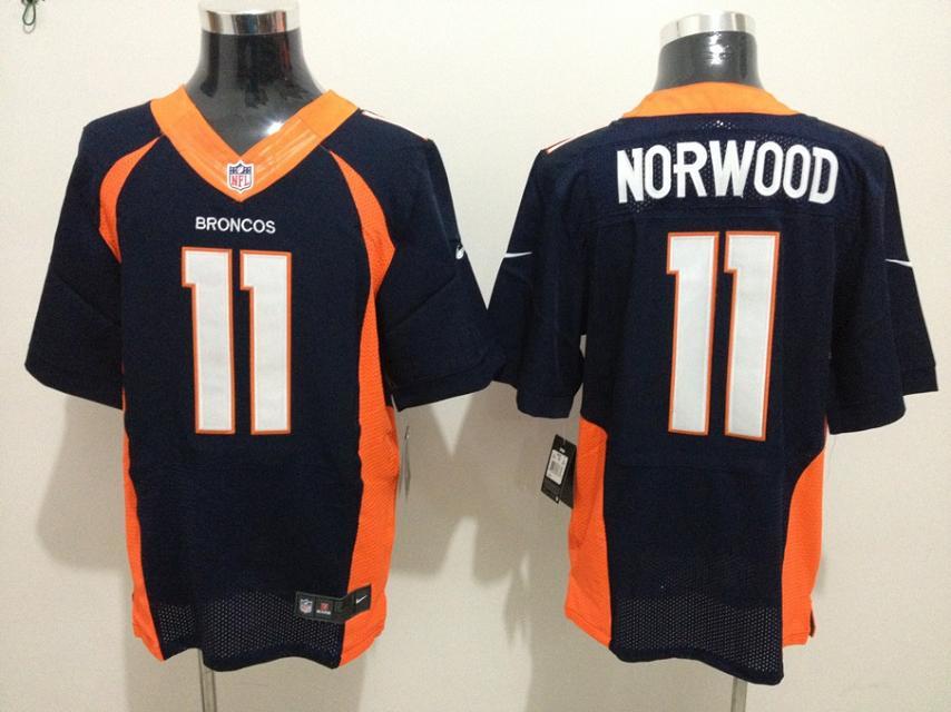 Nike Broncos 11 Norwood Blue Elite Jerseys