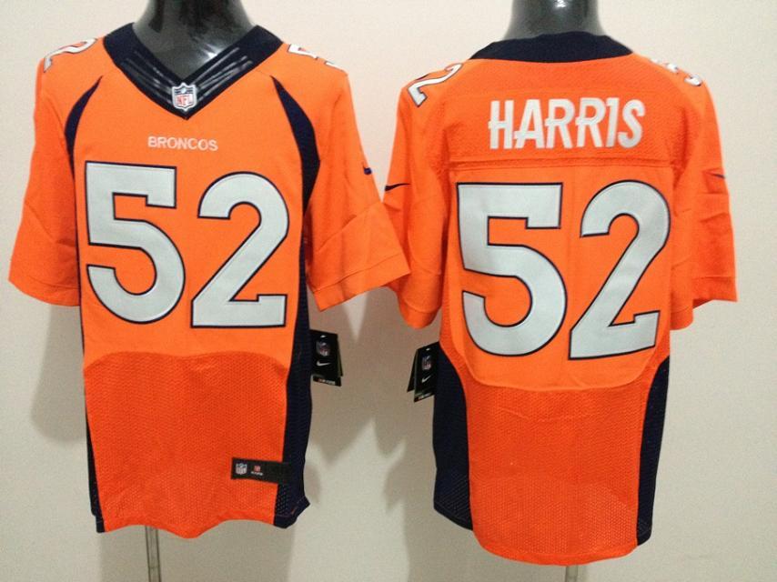 Nike Broncos 52 Harris Orange Elite Jerseys