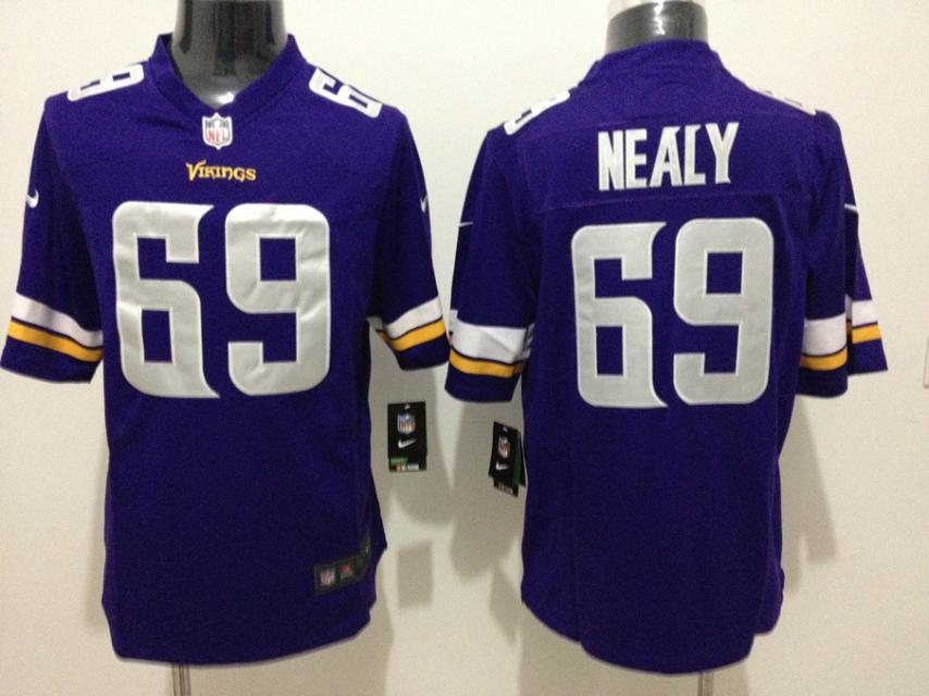 Nike Vikings 69 Nealy Purple Elite Jerseys
