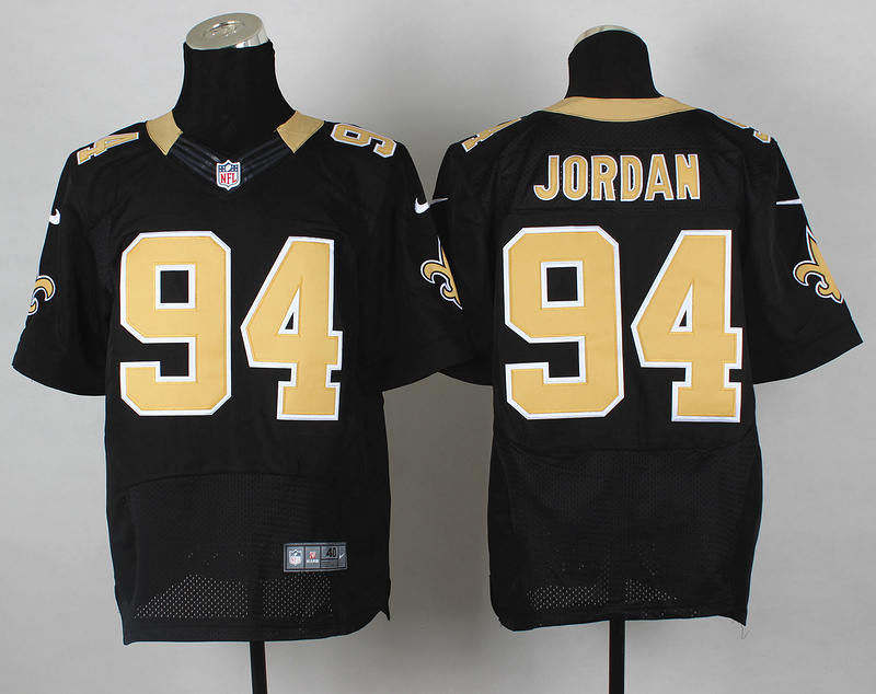 Nike Saints 94 Jordan Black Elite Jerseys