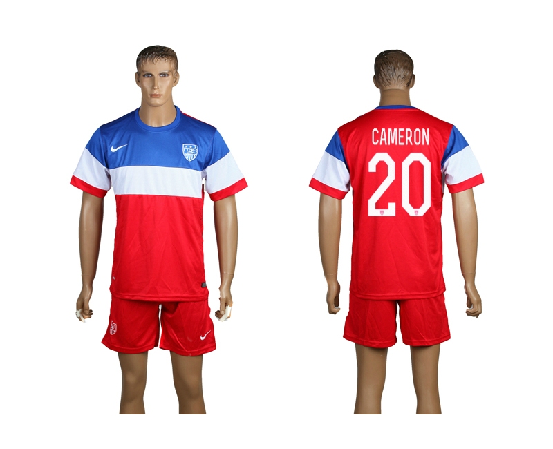 USA 20 Cameron 2014 World Cup Away Soccer Jersey