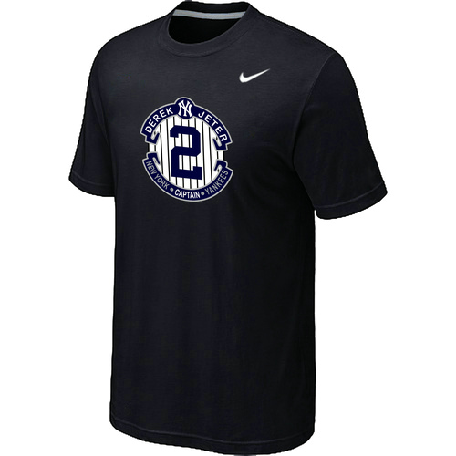 Nike Derek Jeter New York Yankees Final Season Commemorative Logo T-Shirt Black
