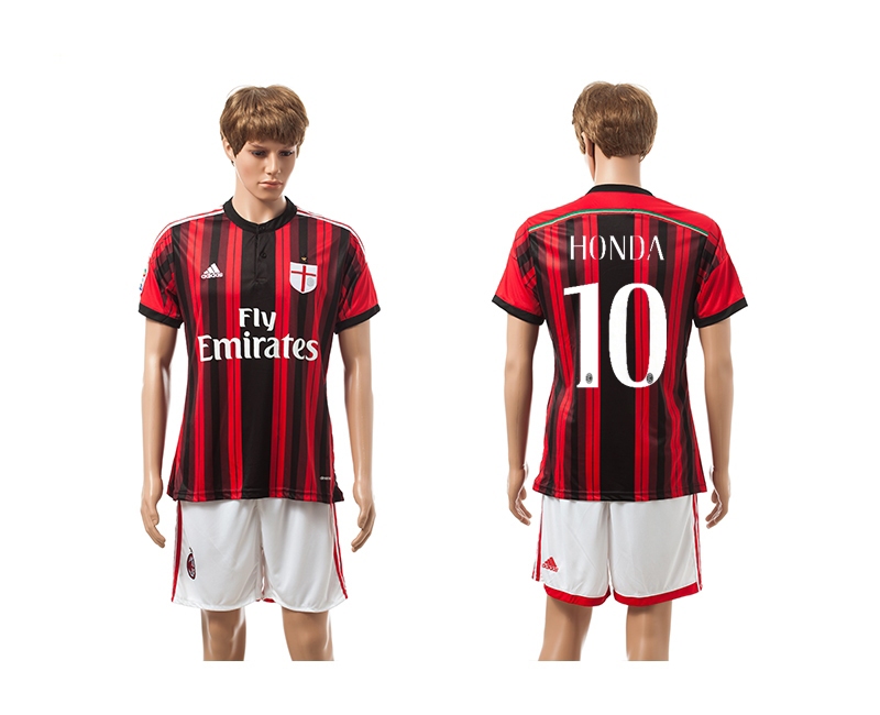2014-15 AC Milan 10 Honda Home Jerseys
