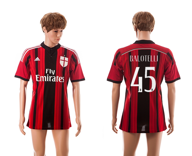 2014-15 AC Milan 45 Balotelli Home Thailand Jerseys 2014-15 AC Milan 45 Balotelli Home Thailand Jerseys