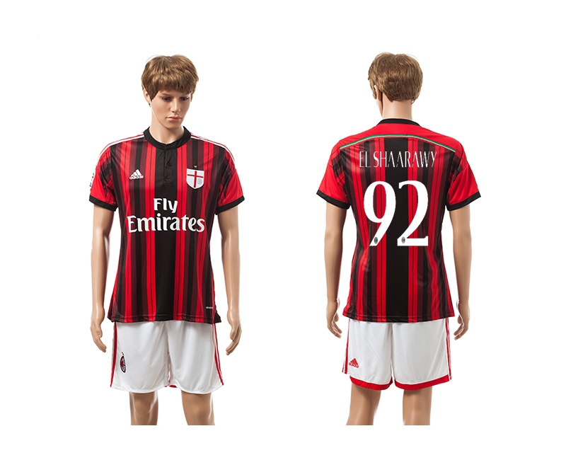 2014-15 AC Milan 92 Elshaarway Home Jerseys