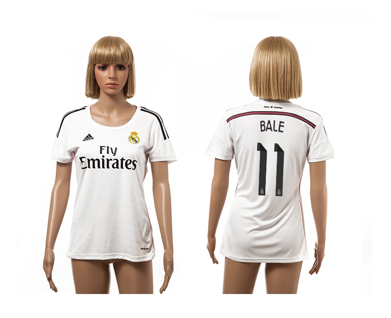 2014-15 Real Madrid 11 Bale Home Women Jerseys