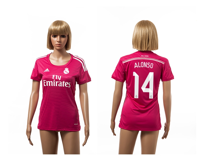 2014-15 Real Madrid 14 Alonso Away Women Jerseys
