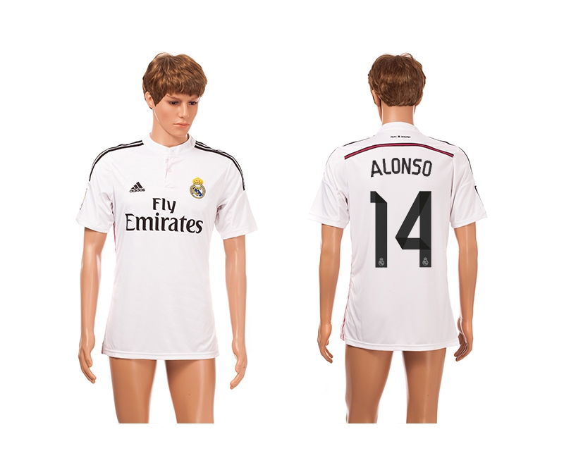 2014-15 Real Madrid 14 Alonso Home Thailand Jerseys