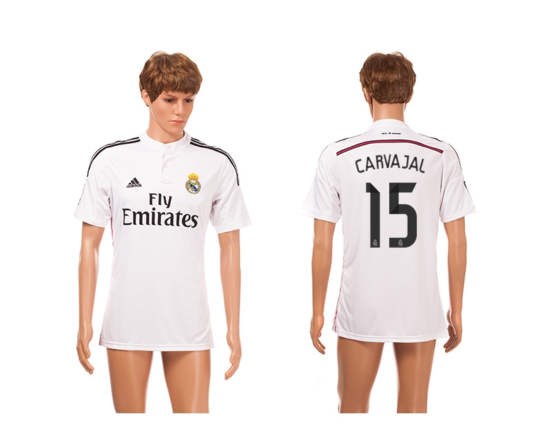 2014-15 Real Madrid 15 Carvajal Home Thailand Jerseys