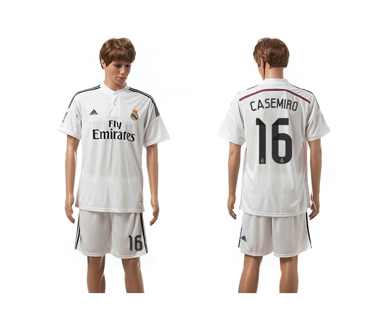 2014-15 Real Madrid 16 Casemiro Home Jerseys