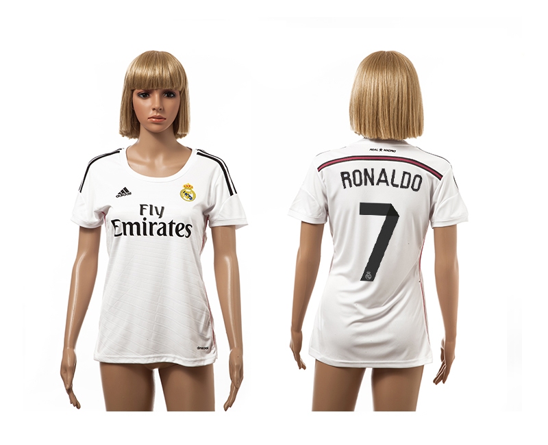 2014-15 Real Madrid 7 Ronaldo Home Women Jerseys