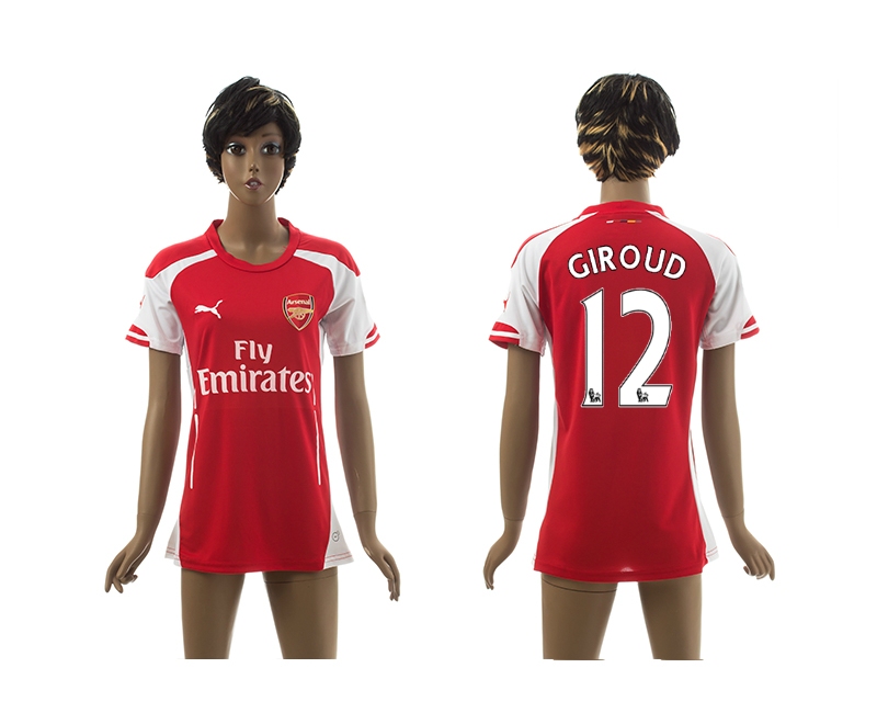 2014-15 Arsenal 12 Giroud Home Women Jerseys
