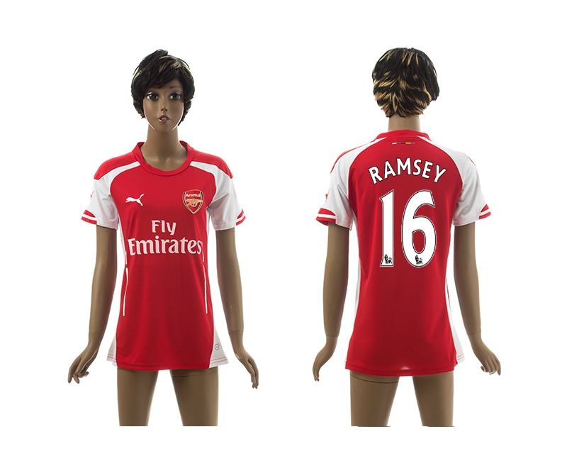 2014-15 Arsenal 16 Ramsey Home Women Jerseys