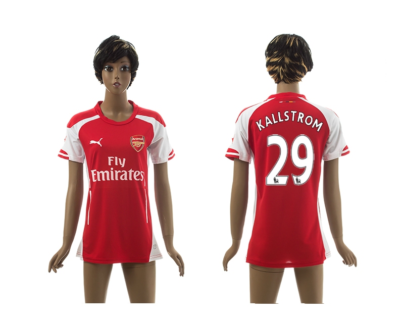 2014-15 Arsenal 29 Kallstrom Home Women Jerseys