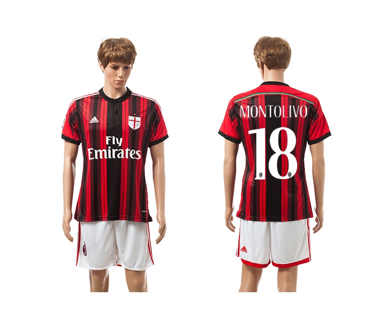 2014-15 AC Milan 18 Montolivo Home Jerseys 2014-15 AC Milan 18 Montolivo Home Jerseys