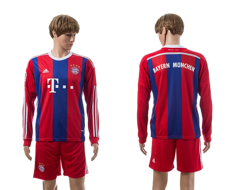 2014-15 Bayern Muchen Home Long Sleeve Jerseys