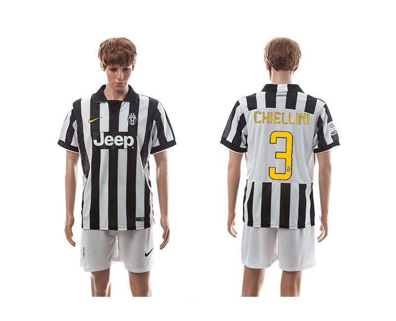 2014-15 Juventus 3 Chiellini Home Jerseys