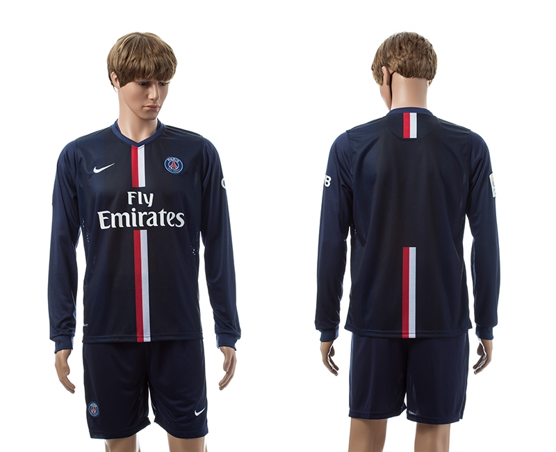 2014-15 Paris Saint Germain Home Long Sleeve Jerseys