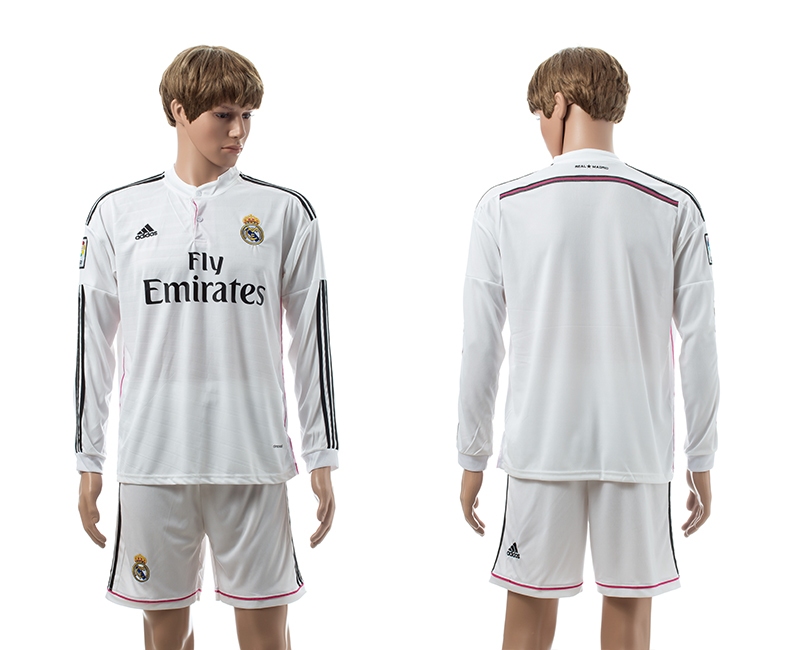 2014-15 Real Madrid Home Long Sleeve Jerseys