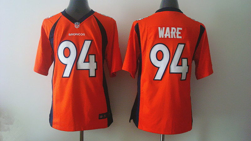 Nike Broncos 94 Ware Ornage Youth Jerseys