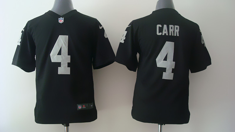 Nike Raiders 4 Carr Black Youth Jerseys - Click Image to Close