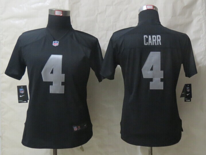 Nike Raiders 4 Carr Black Women Limited Jerseys