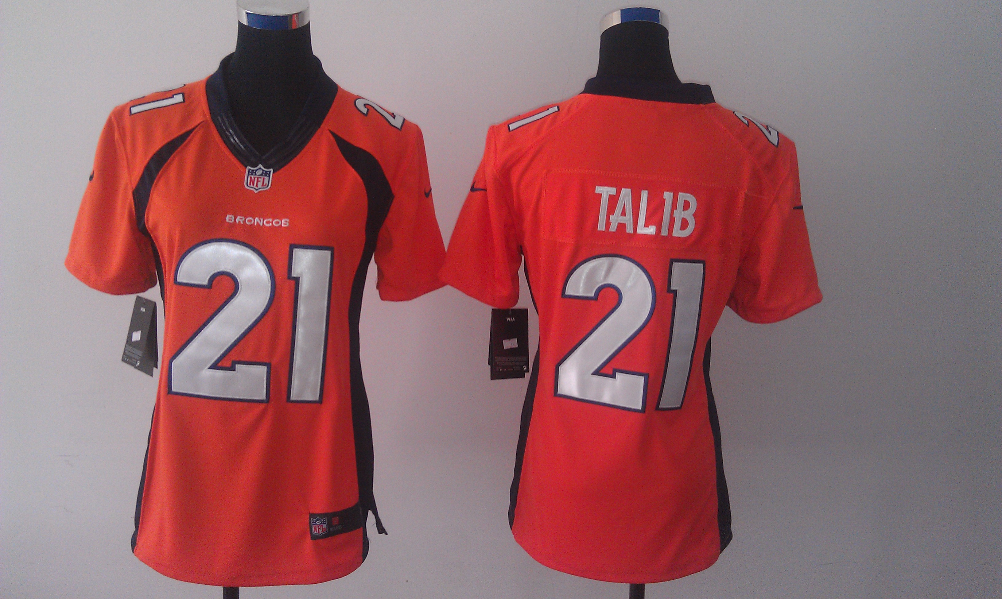 Nike Broncos 21 Talib Orange Women Limited Jerseys
