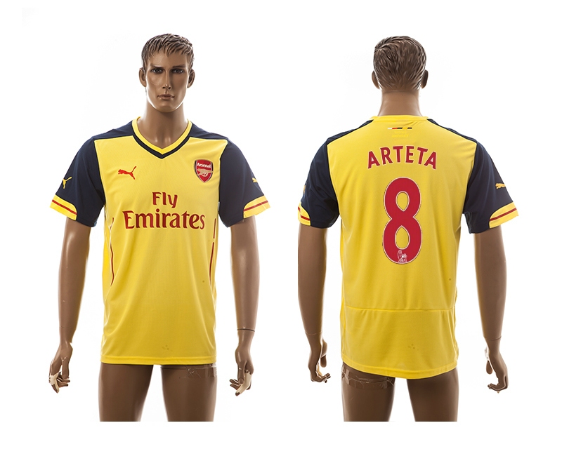 2014-15 Arsenal 8 Arteta Away Thailand Jerseys